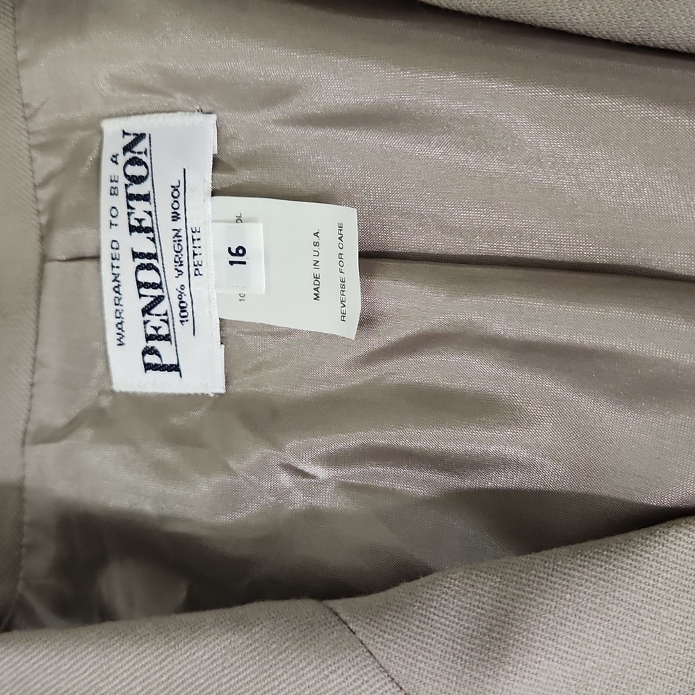 Pendleton Wool Blazer in Light Tan Size 16 - Picture 7 of 8
